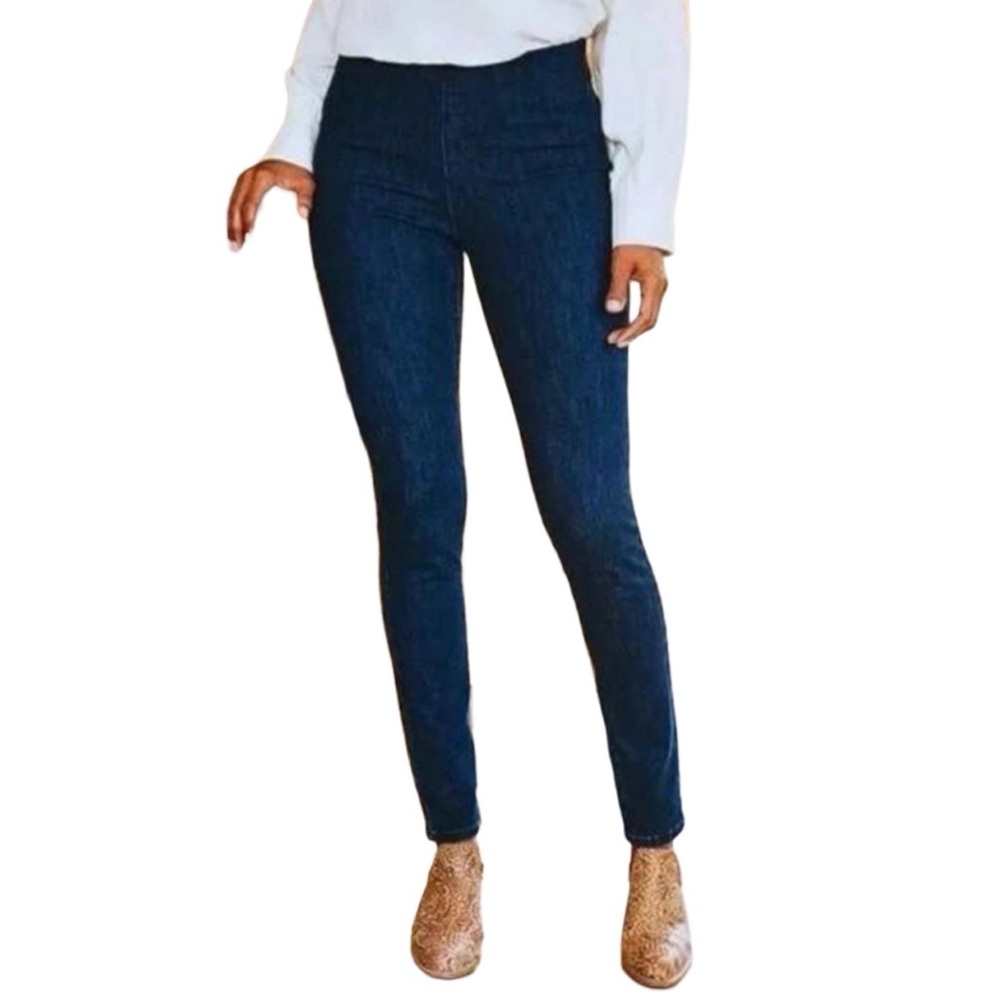 Soft surroundings ultimate denim pull on skinny jeans Jeggings size 14 large